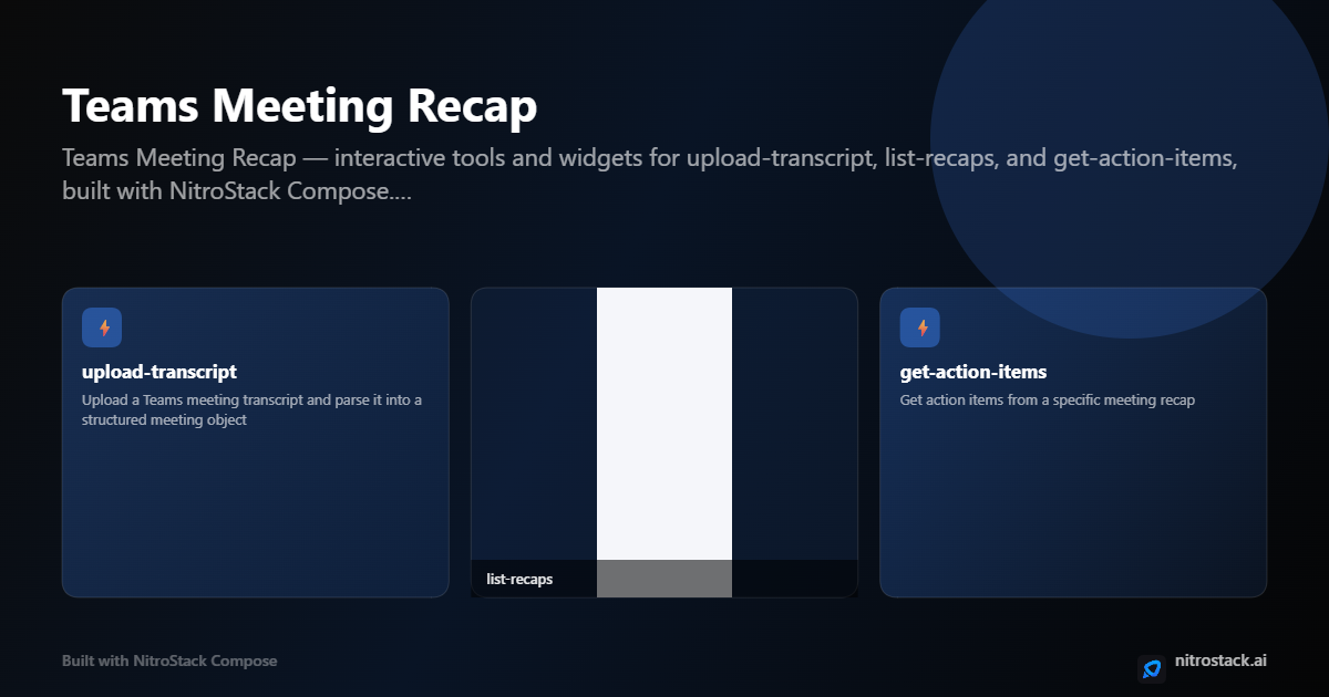 Microsoft Teams — meeting recap and action items screenshot 1