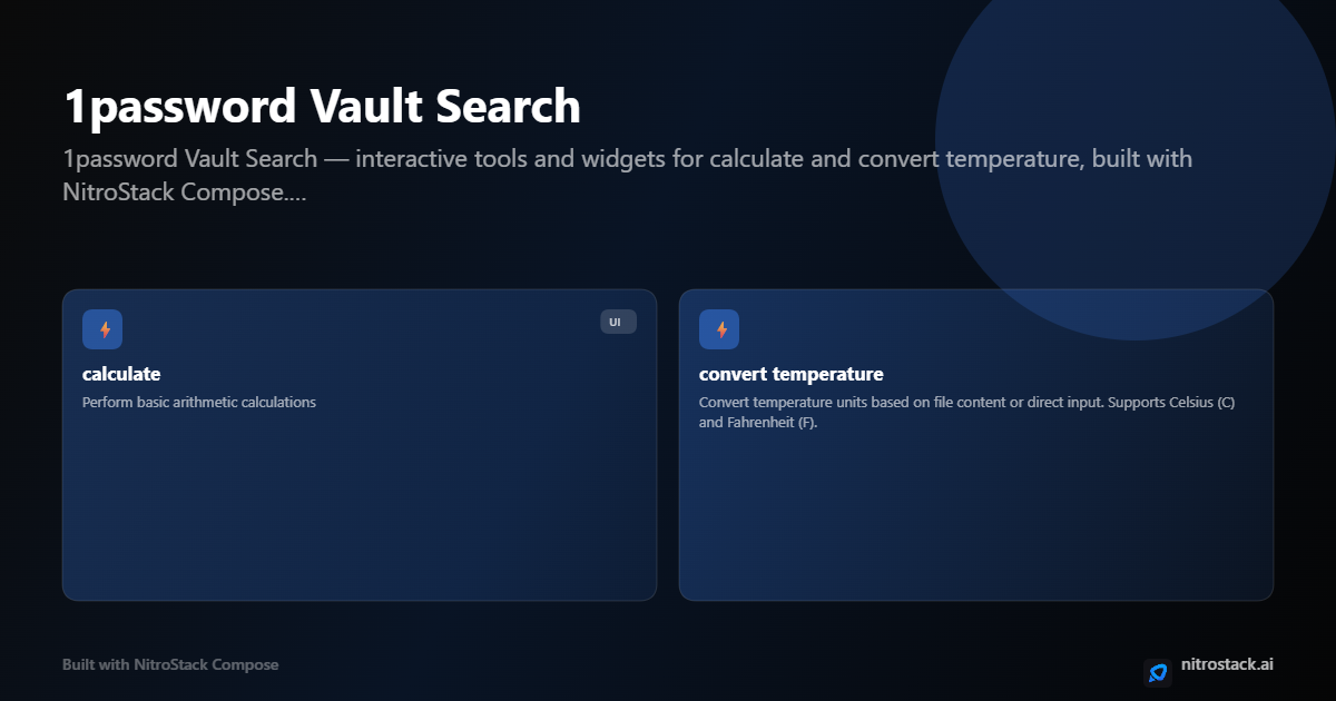 1Password Teams — vault item search for IT support screenshot 1